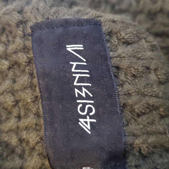 4Sienna Sweater Chunky Waffle Knit Green Medium - Picture 4 of 12